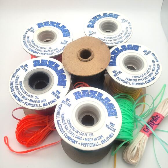 Rexlace and Other Partial Rolls Crafting Lace Multiple Colors 9 Total Parts - Picture 1 of 8